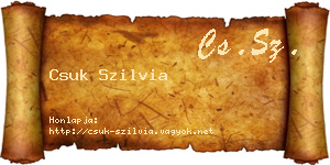 Csuk Szilvia névjegykártya