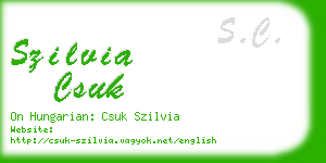 szilvia csuk business card